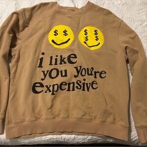 Tan Graphic Men's Sweater